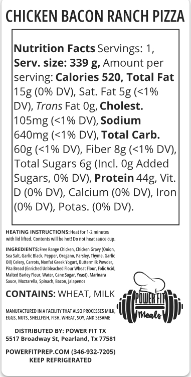 CHICKEN BACON RANCH PIZZA - Image 2