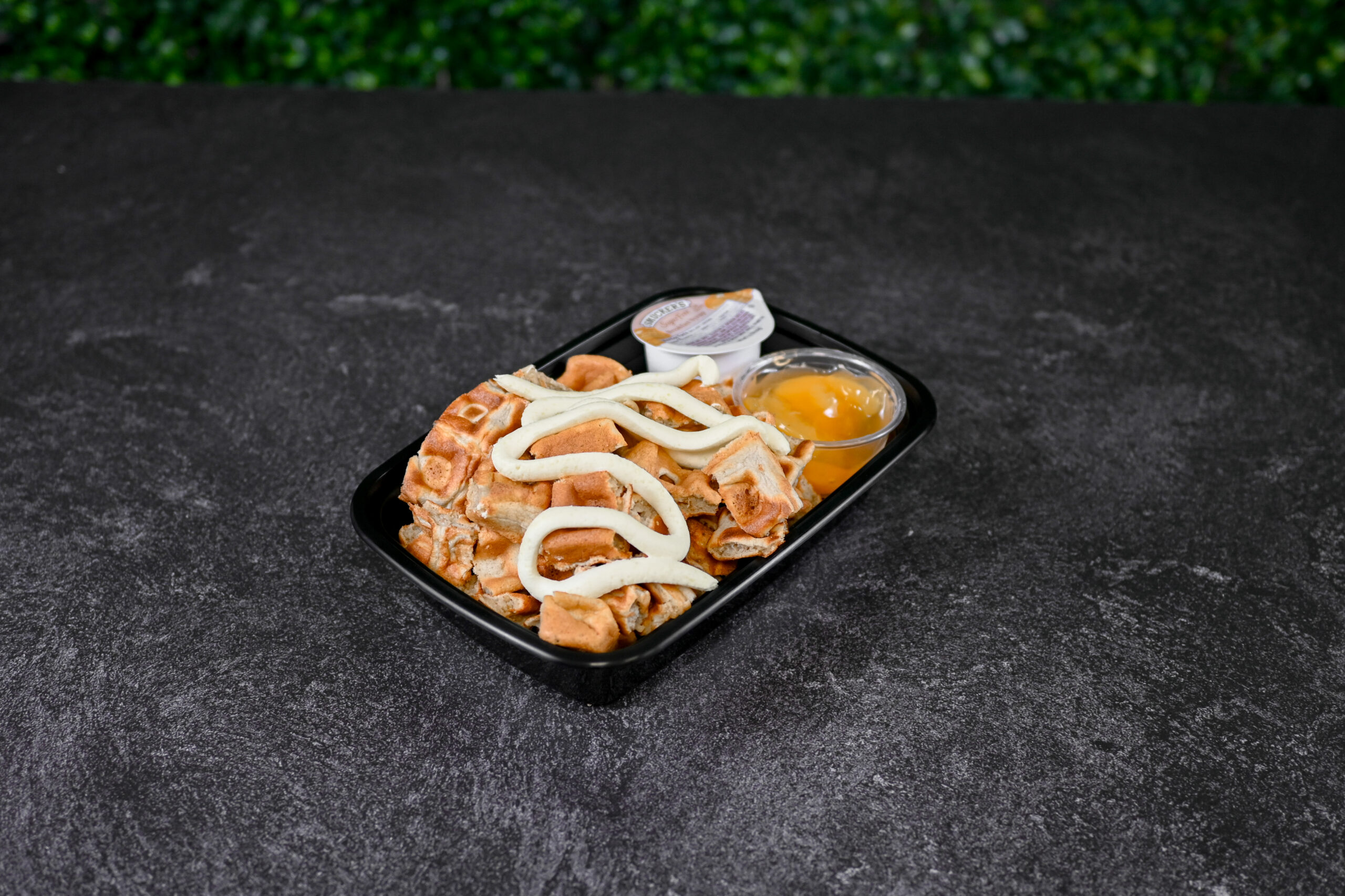 PEACHES AND CREAM WAFFLES