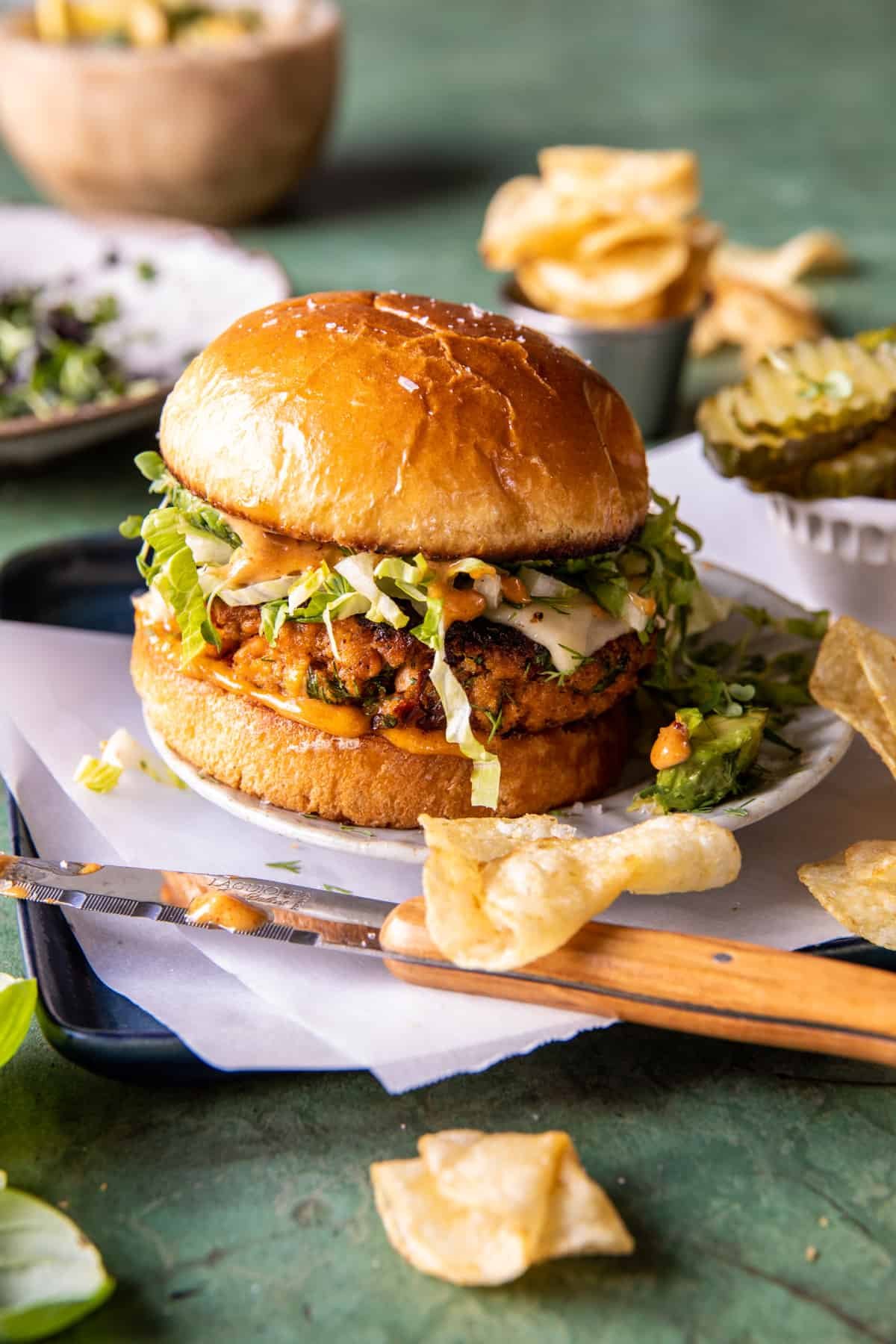 CHIPOTLE SALMON BURGER