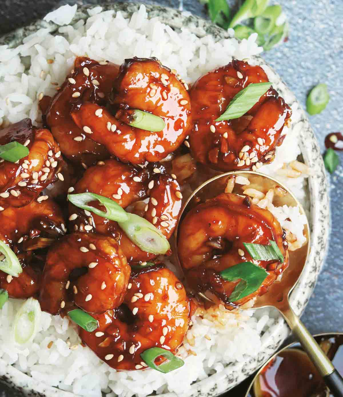 STICKY SHRIMP STIR FRY