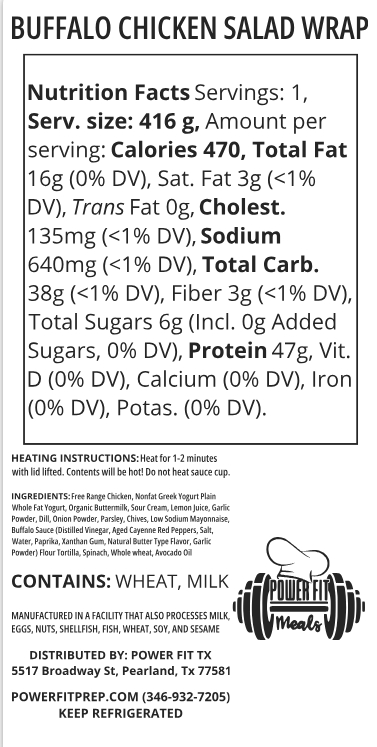 BUFFALO CHICKEN SALAD WRAP - Image 2