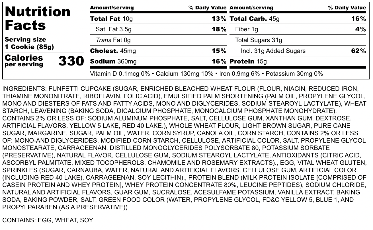 SHAMROCK’S CONFETTI STUFFED PROTEIN COOKIE - Image 2