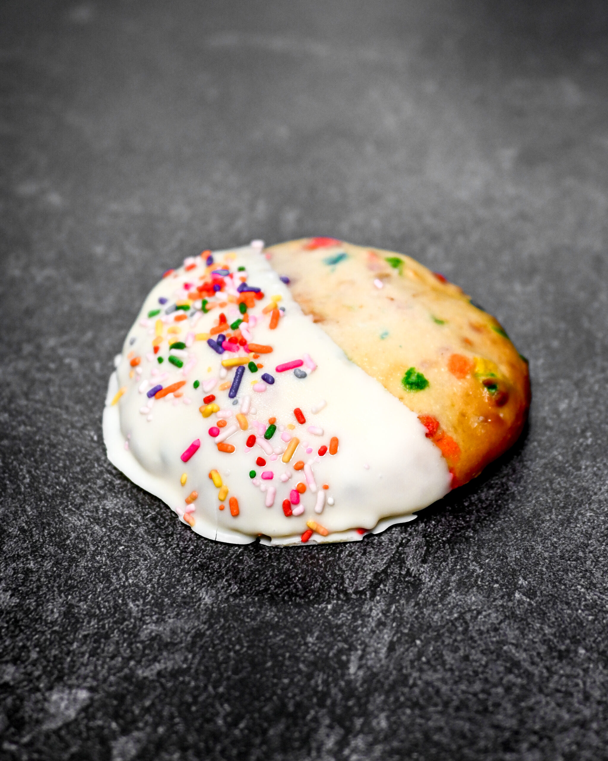HUGE DIPPED BIRTHDAY CAKE PROTEIN COOKIE